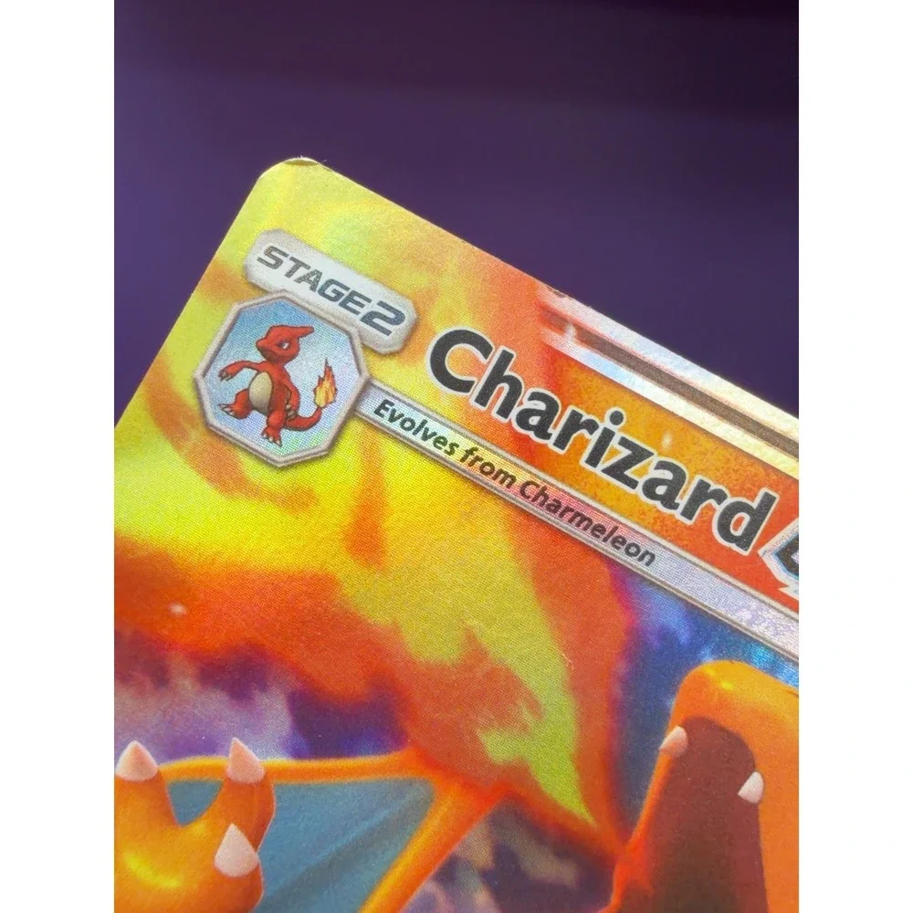 Pokemon Charizard GX 9/68 Hidden Fates Holo 2019 Damaged Crease Bent